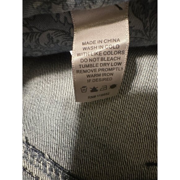 Womens Monarchy Dark Wash Bootcut Jeans W/ Faded Detailing - Size 24 - Picture 8 of 8